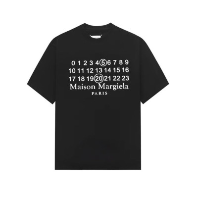메종 마르지엘라 남/녀 블랙  반팔 티셔츠 - Maison Margiela Unisex Black Tshirts - mac438x