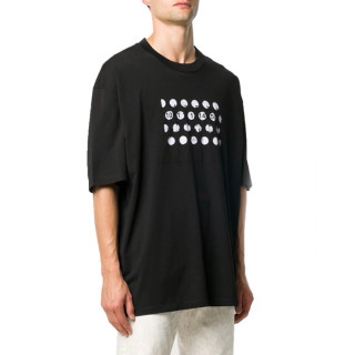 메종 마르지엘라 남/녀 블랙 반팔 티셔츠 - Maison Margiela Unisex Black Tshirts - mac543x
