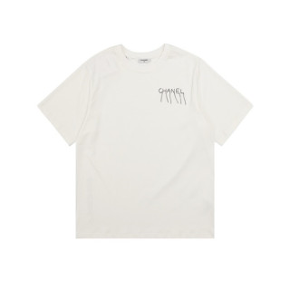 샤넬 남/녀 화이트 반팔티 - Chanel Unisex White Tshirts - chc549x