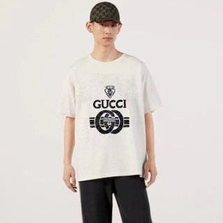 구찌 남성 화이트 티셔츠 - Gucci Mens White Tshirts - guc338x