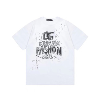 돌체앤가바나 남성 화이트 반팔티 - Dolce&Gabbana Mens White Tshirts - doc17x