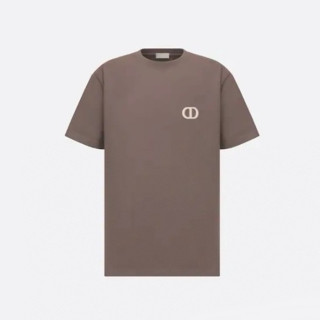 디올 남성 브라운 반팔 티셔츠 - Dior Mens Brown Tshirts - dic577x