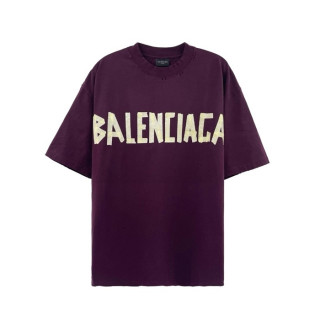 발렌시아가 남성 퍼플 반팔 티셔츠 - Balenciaga Mens Purple Tshirts - bac581x