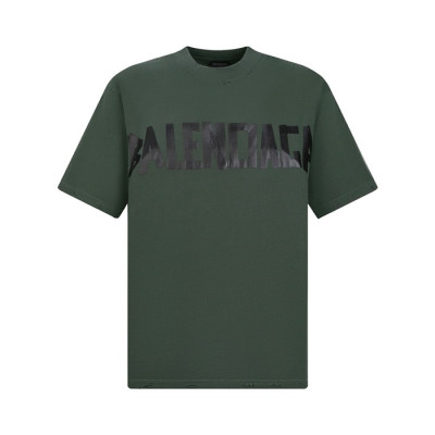 발렌시아가 남성 그린 반팔 티셔츠 - Balenciaga Mens Green Tshirts - bac584x