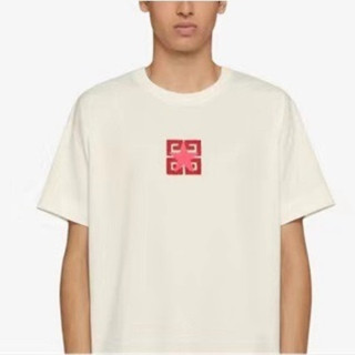 지방시 남성 아이보리 반팔 티셔츠 - Givenchy Mens Ivory Tshirts - gic585x
