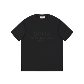 구찌 남/녀 블랙 티셔츠 - Gucci Unisex Black Tshirts - guc595x