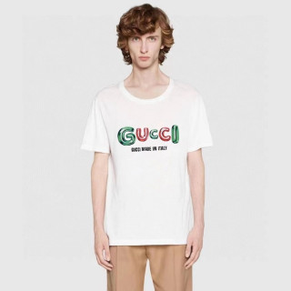 구찌 남/녀 화이트 티셔츠 - Gucci Unisex White Tshirts - guc596x