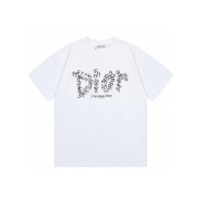 디올 남성 화이트 반팔 티셔츠 - Dior Mens White Tshirts - dic581x