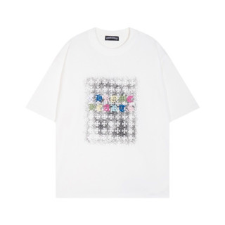 크롬하츠 남성 화이트 반팔티 - Chrom Hearts Mens White Tshirts - chc656x