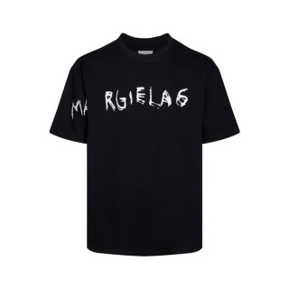 메종 마르지엘라 남/녀 블랙 반팔 티셔츠 - Maison Margiela Unisex Black Tshirts - mac689x