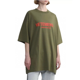 베트멍 남/녀 그린 반팔 티셔츠 - Vetements Unisex Green Tshirts - vec703x