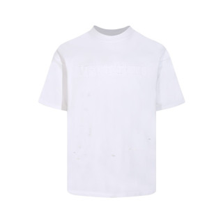 베트멍 남/녀 화이트 반팔 티셔츠 - Vetements Unisex White Tshirts - vec721x
