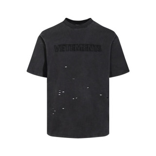 베트멍 남/녀 그레이 반팔 티셔츠 - Vetements Unisex Gray Tshirts - vec722x