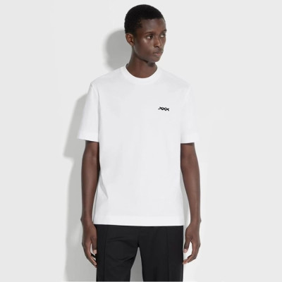 제냐 남성 화이트 반팔 티셔츠 - Zegna Mens White Tshirts - zec05x