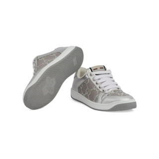 구찌 남/녀 실버 스니커즈 - Gucci Unisex Silver Sneakers - gus638x