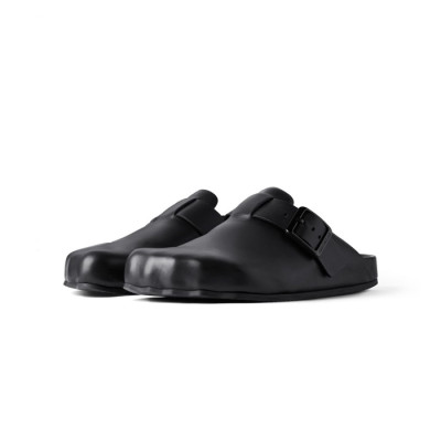 발렌시아가 남/녀 블랙 블로퍼 - Balenciaga Unisex Black Slippers - bas664x