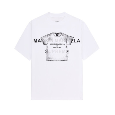 메종 마르지엘라 남/녀 화이트 반팔 티셔츠 - Maison Margiela Unisex White Tshirts - mac746x
