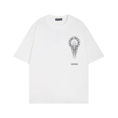 크롬하츠 남성 화이트 반팔티 - Chrom Hearts Mens White Tshirts - chc750x