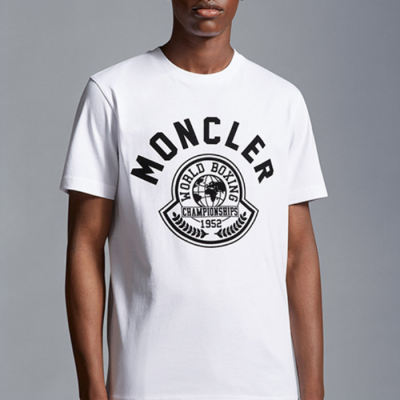 몽클레어 남성 화이트 반팔 티셔츠 - Moncler Mens White Tshirts - moc427x