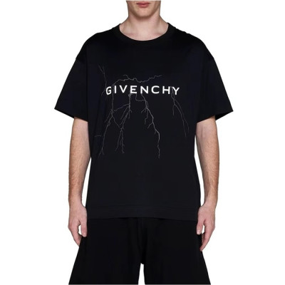 지방시 남성 블랙 반팔 티셔츠 - Givenchy Mens Black Tshirts - gic361x
