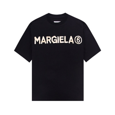 메종 마르지엘라 남/녀 블랙 반팔 티셔츠 - Maison Margiela Unisex Black Tshirts - mac757x