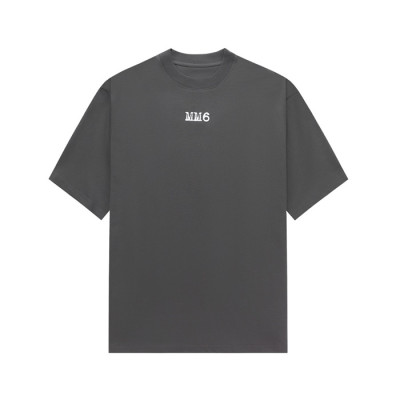 메종 마르지엘라 남/녀 그레이 반팔 티셔츠 - Maison Margiela Unisex Gray Tshirts - mac765x