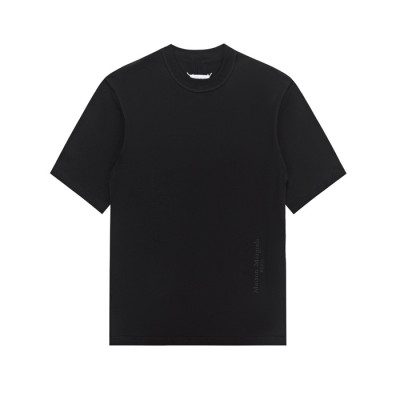 메종 마르지엘라 남/녀 블랙 반팔 티셔츠 - Maison Margiela Unisex Black Tshirts - mac770x