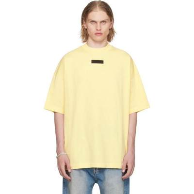 피어오브갓 남성 옐로우 반팔 티셔츠 - Fear of god Mens Yellow Tshirts - fec778x
