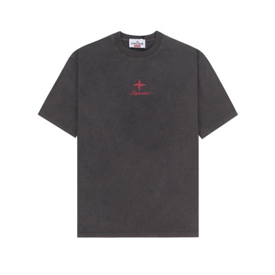 스톤아일랜드 남성 그레이 반팔 티셔츠 - Stone Island Mens Gray Tshirts - stc786x