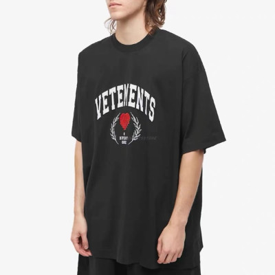 베트멍 남/녀 블랙 반팔 티셔츠 - Vetements Unisex Over Size Tshirts - vec819x