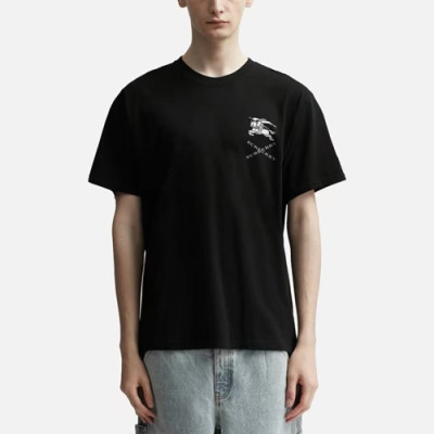 버버리 남성 블랙 반팔 티셔츠 - Burberry Mens Black Tshirts - buc334x
