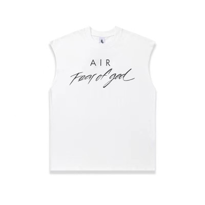 피어오브갓 남성 화이트 나시 - Fear of god Mens Sleeveless Tshirts - fec825x