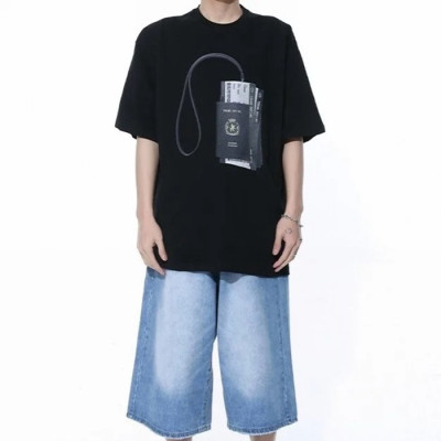 발렌시아가 남성 블랙 반팔 티셔츠 - Balenciaga Mens Black Tshirts - cec870x