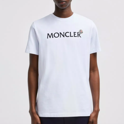 몽클레어 남성 화이트 반팔 티셔츠 - Moncler Mens White Tshirts - moc430x