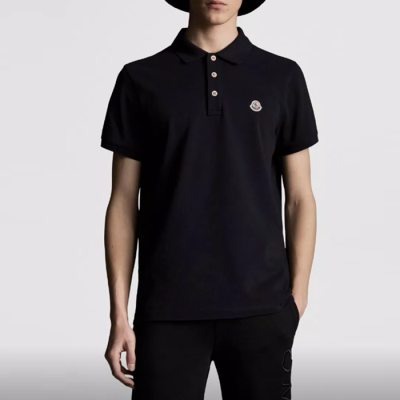 몽클레어 남성 블랙 폴로 반팔티 - Moncler Mens Black Tshirts - moc434x