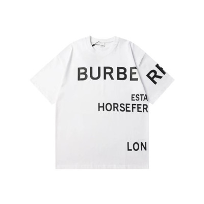 버버리 남성 화이트 반팔 티셔츠 - Burberry Mens White Tshirts - buc339x