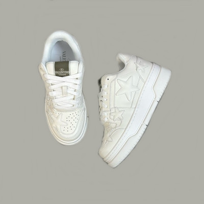 발렌티노 남/녀 화이트 스니커즈 - Valentino Unisex White Sneakers - vas706x
