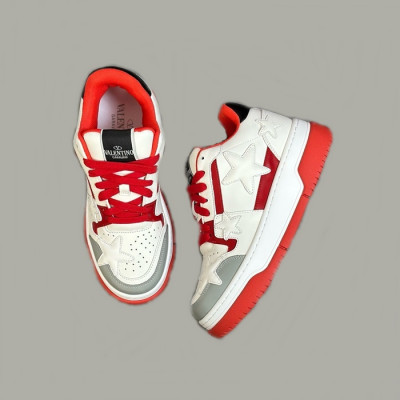 발렌티노 남/녀 레드 스니커즈 - Valentino Unisex Red Sneakers - vas709x