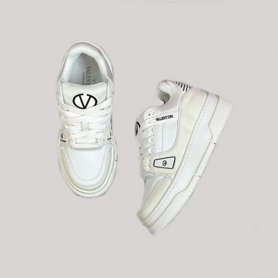 발렌티노 남/녀 화이트 스니커즈 - Valentino Unisex White Sneakers - vas752x
