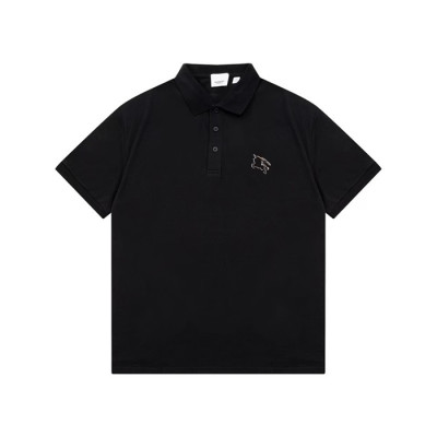 버버리 남성 블랙 반팔 폴로 티셔츠 - Burberry Mens Black Polo Tshirts - buc340x