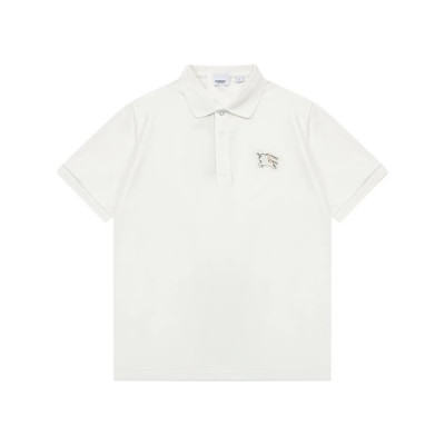 버버리 남성 화이트 반팔 폴로 티셔츠 - Burberry Mens White Polo Tshirts - buc342x