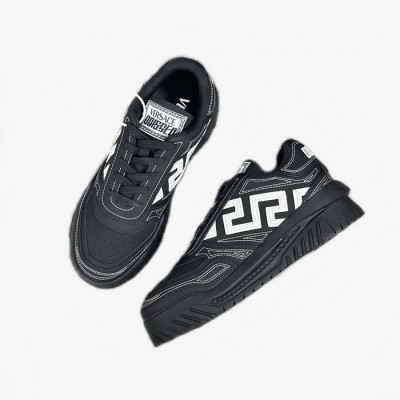 베르사체 남성 블랙 스니커즈 - Versace Mens Black Sneakers - fes806x
