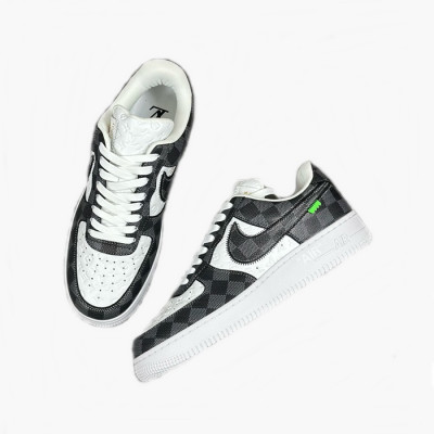 루이비통 x Air Force1 남성 블랙 스니커즈 - Louis vuitton x Air Force1 Mens Black Sneakers - lvs839x