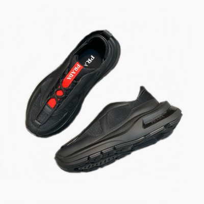 프라다 남성 블랙 스니커즈 - Prada Mens Black Sneakers - prs888x