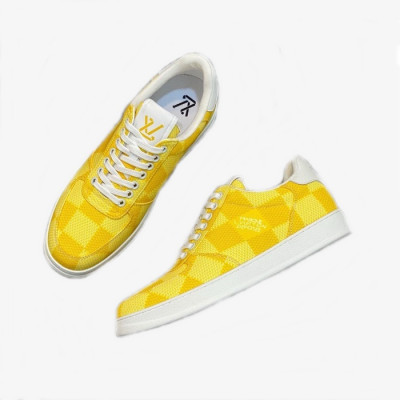 루이비통 남성 옐로우 스니커즈 - Louis vuitton Mens Yellow Sneakers - lvs929x