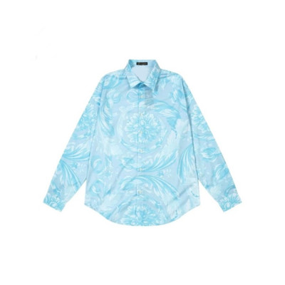 베르사체 남성 블루 셔츠 - Versace Mens Blue Shirts - vec22x