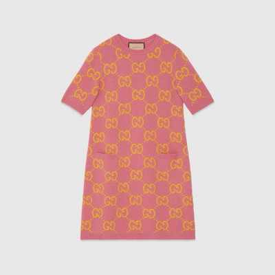 구찌 여성 핑크 원피스 - Gucci Womens Pink One-pieces - guc983x