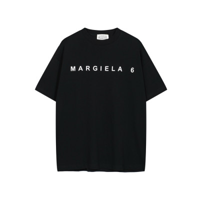 메종 마르지엘라 남성 블랙 반팔 티셔츠 - Maison Margiela Mens Black Tshirts - mac1027x