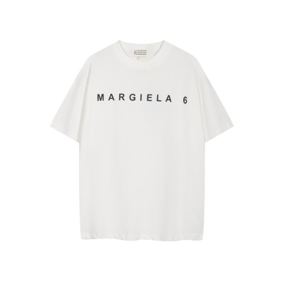 메종 마르지엘라 남성 화이트 반팔 티셔츠 - Maison Margiela Mens White Tshirts - mac1028x