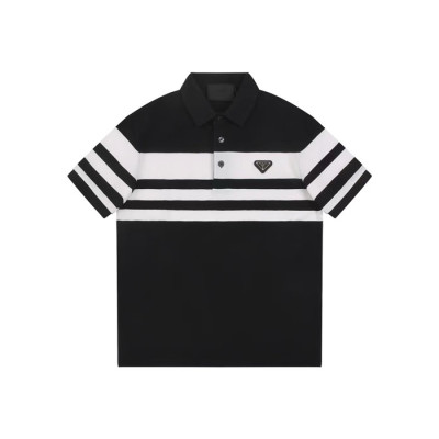 프라다 남성 블랙 반팔 폴로 티셔츠 - Prada Mens Black Polo Tshirts - prc1089x